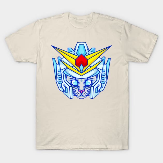 Japanese Robot Cat T-Shirt by Illustrasikuu